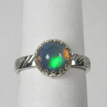 Load image into Gallery viewer, Ethiopian Opal Twisted Bark finish ring size 6
