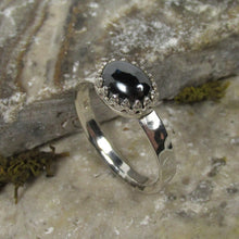 Load image into Gallery viewer, Hematite hammer finished ring size 6 1/2
