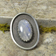 Load image into Gallery viewer, Rainbow Moonstone Amulet Pendant 15.03cts Calming
