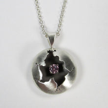 Load image into Gallery viewer, Pink Sapphire Cracked Pendant 0.17ct small size

